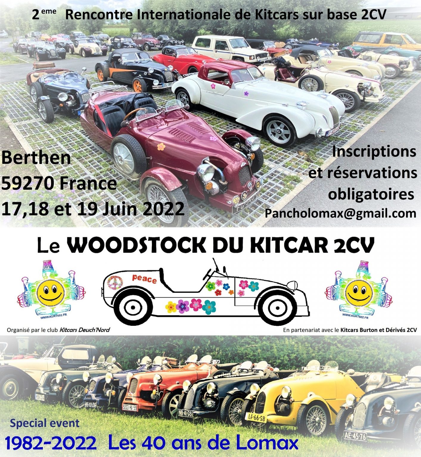 Vakantie weekend Le WOODSTOCK du KITCAR 2CV